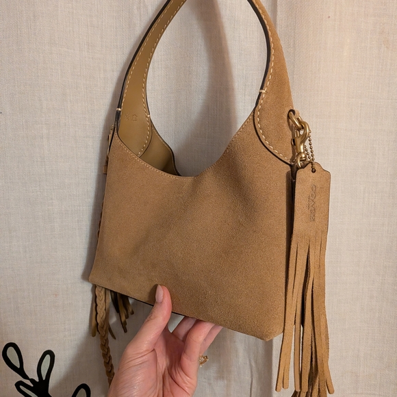 Coach Brooklyn 23 Brown Suede Fringe Crossbody NWT - Picture 3 of 9